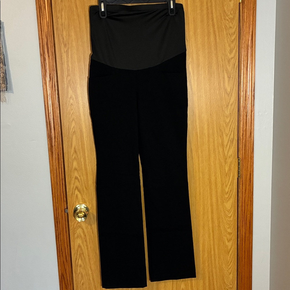 Maurices Black Maternity Straight Leg Pants